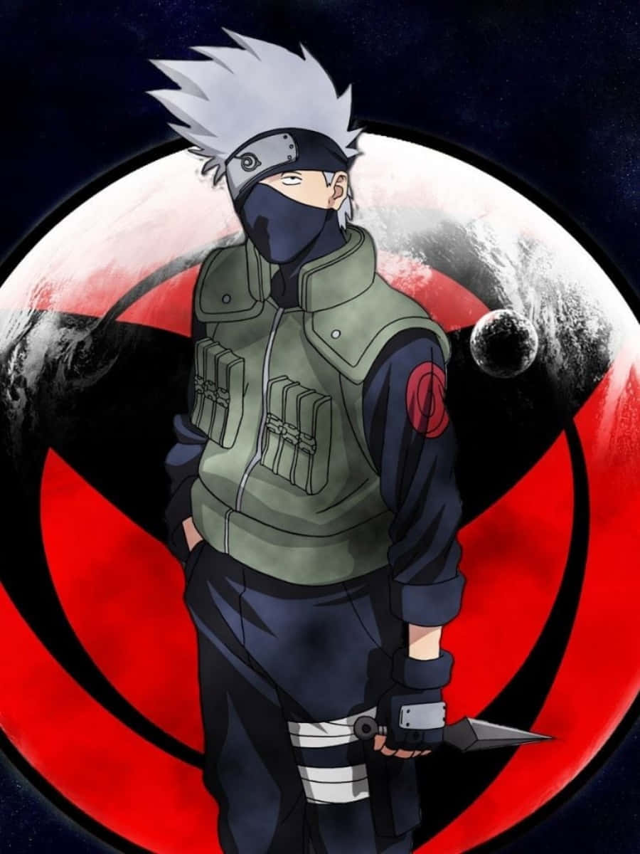 Cute Kakashi, masked ninja, spiky white hair, SD Phone Wallpaper
