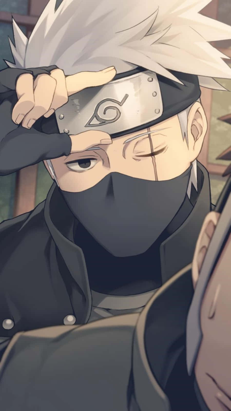 Kakashi, spiky white hair, black mask, HD Phone Wallpaper