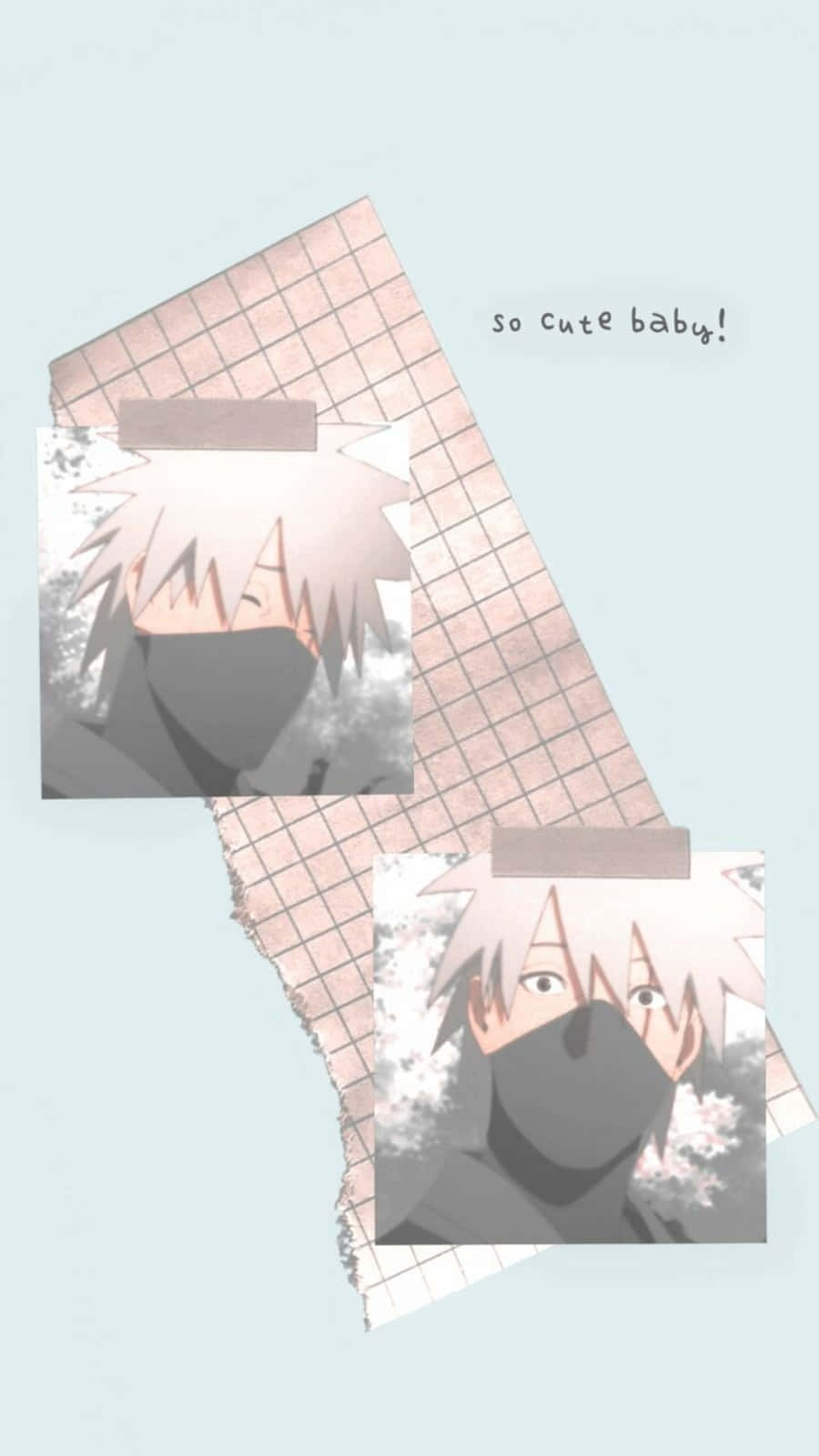 Cute Kakashi, masked character, spiky hair, HD Phone Wallpaper