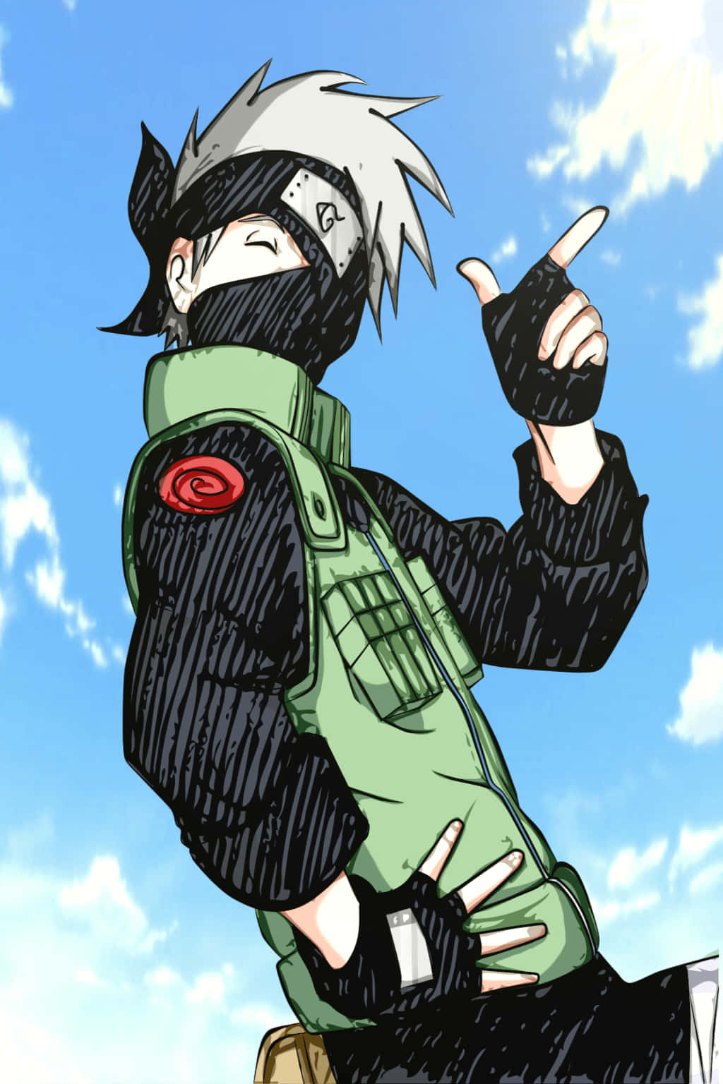 Kakashi, spiky white hair, black mask, HD Phone Wallpaper
