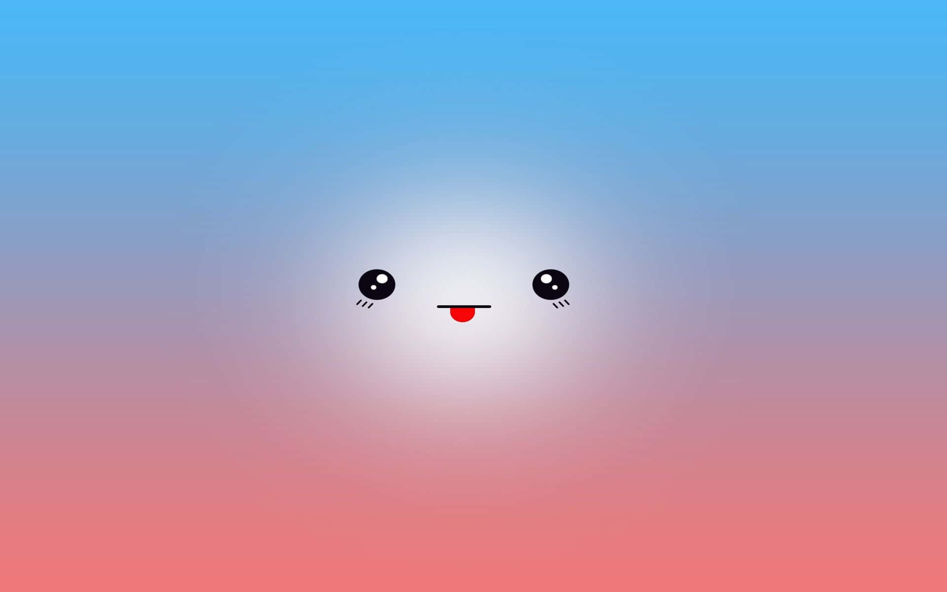 cute kawaii ipad, big eyes, red tongue, Full HD Desktop Wallpaper