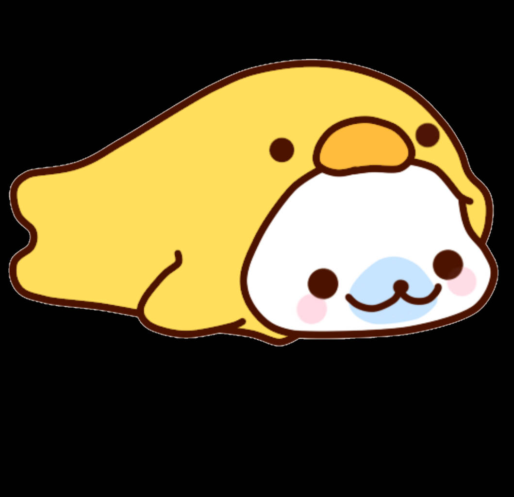 kawaii cute animals, yellow cartoon seal, white face, SD Desktop Wallpaper