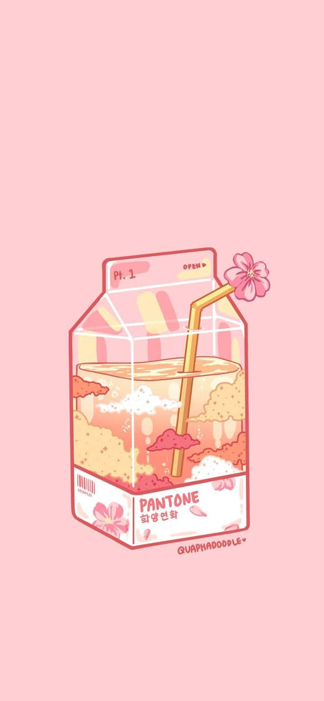 Cute Kawaii, pastel pink, milk carton, HD Phone Wallpaper