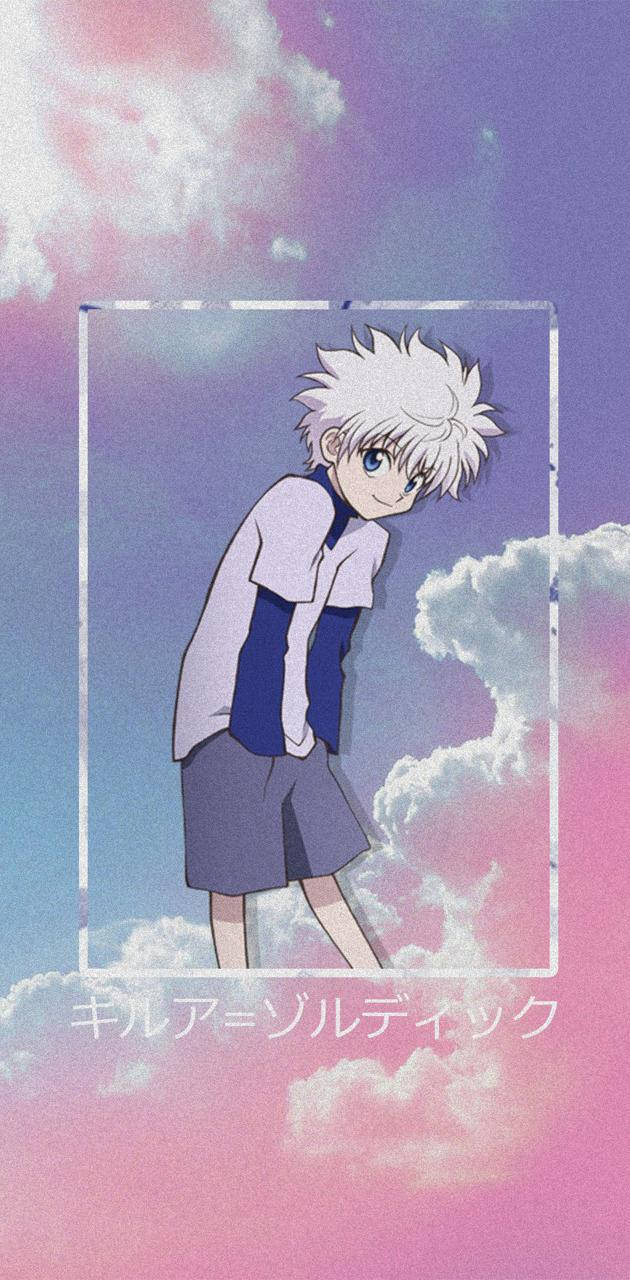 Cute Killua, white-haired anime boy, school uniform, HD Phone Wallpaper