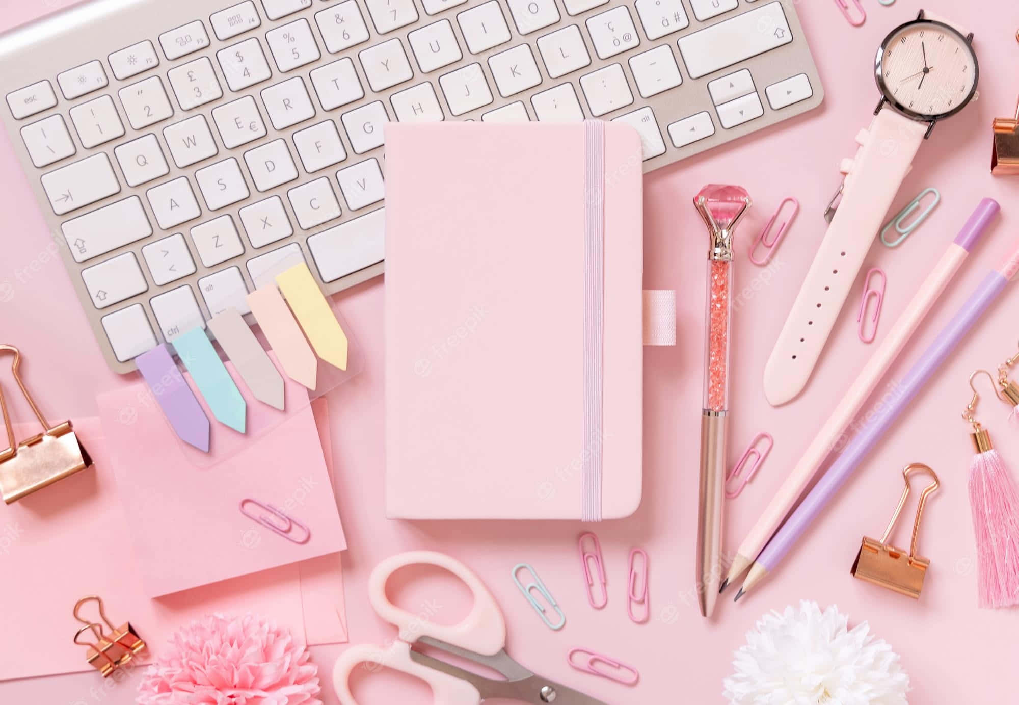 girly laptop, pastel pink, soft pink surface, Full HD Desktop Wallpaper