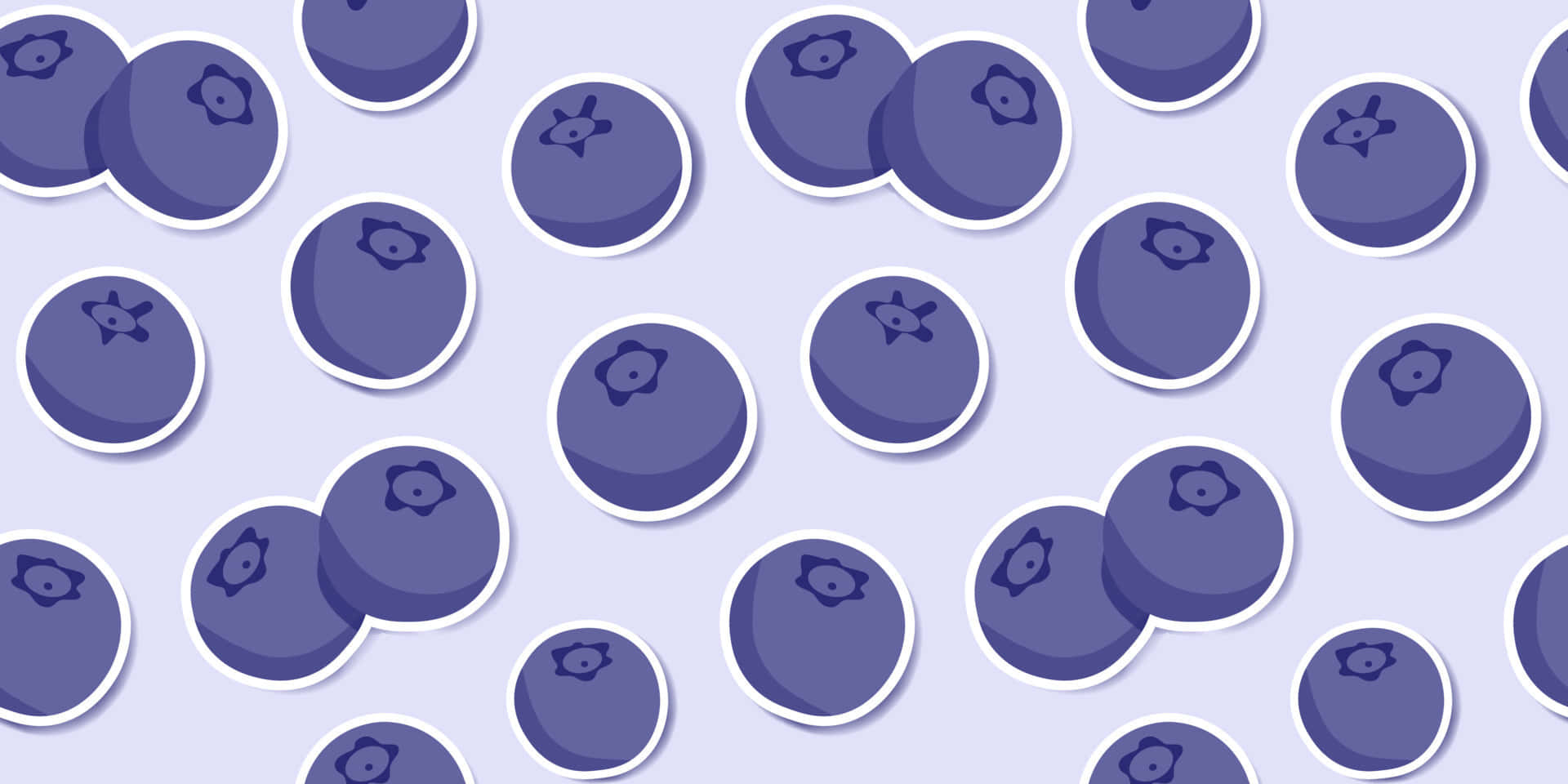 lavender pattern background, blueberries, white outlines, Full HD Desktop Wallpaper