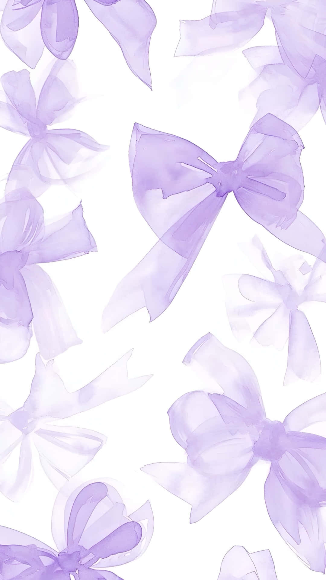 lavender, sheer bow pattern, pristine white background, Full HD Phone Wallpaper