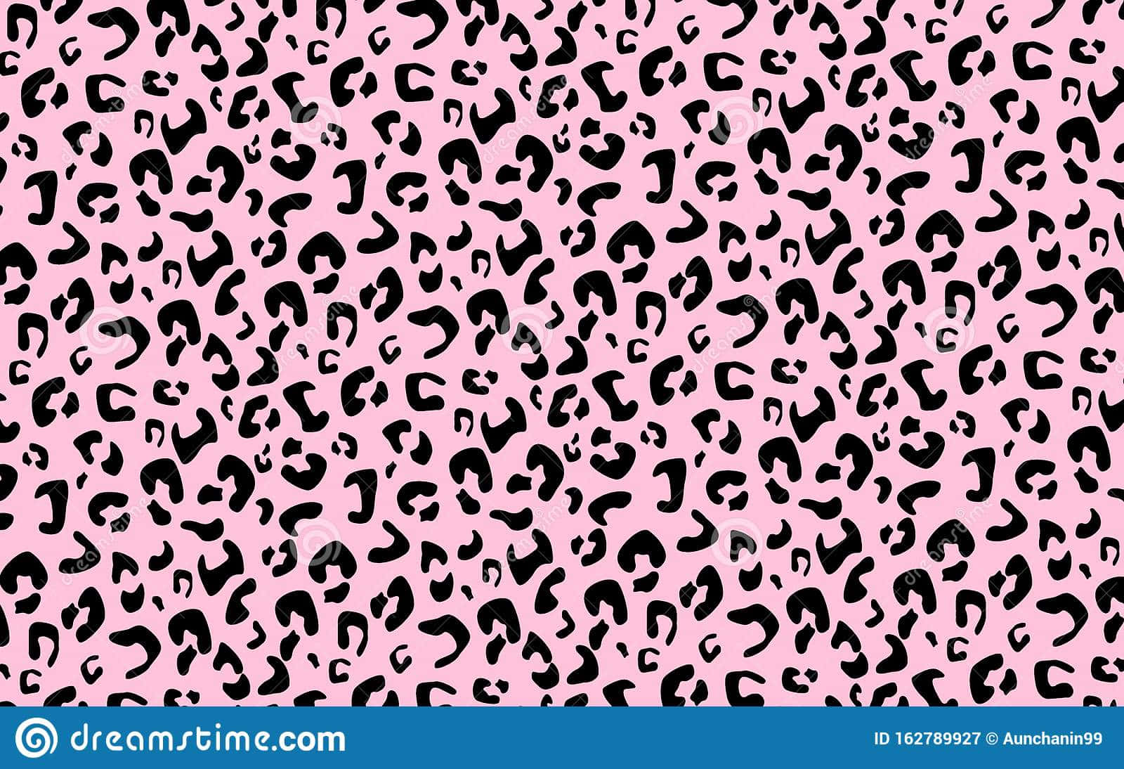 pink leopard print, black abstract leopard spots, repeating pattern, HD Desktop Wallpaper