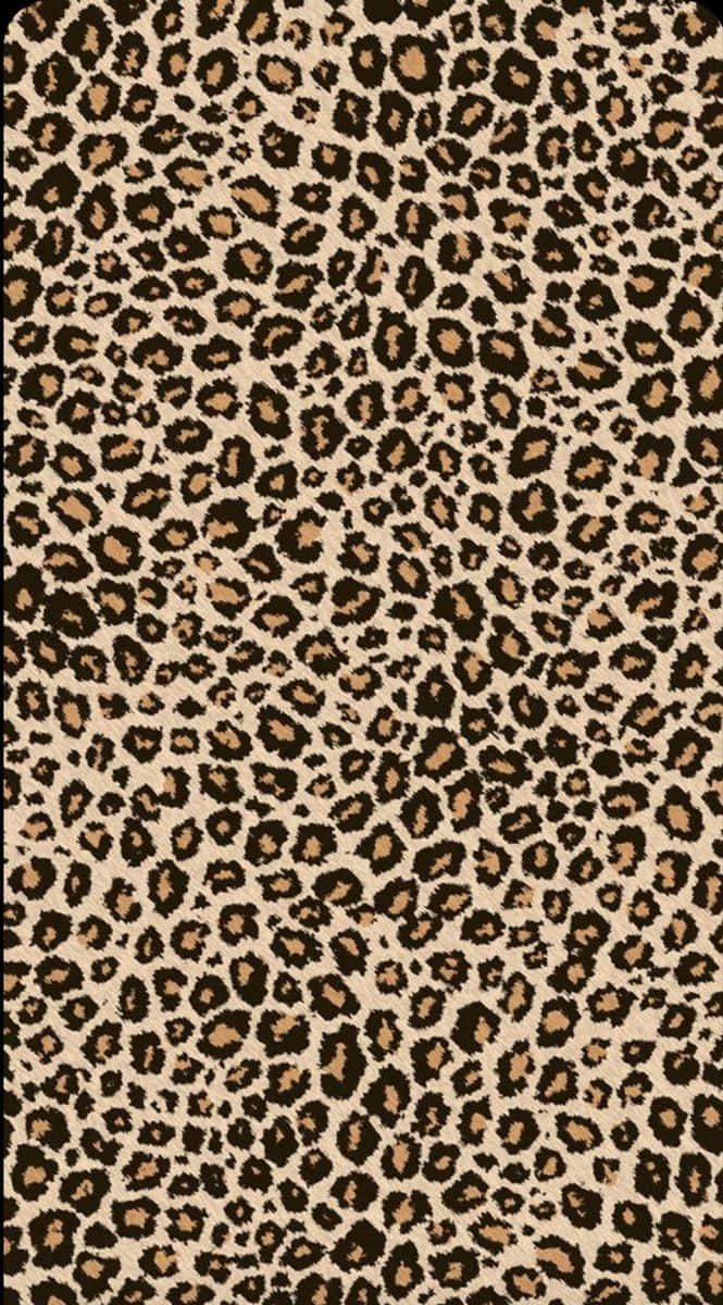 leopard print pattern, dark brown spots, tan spots, SD Phone Wallpaper