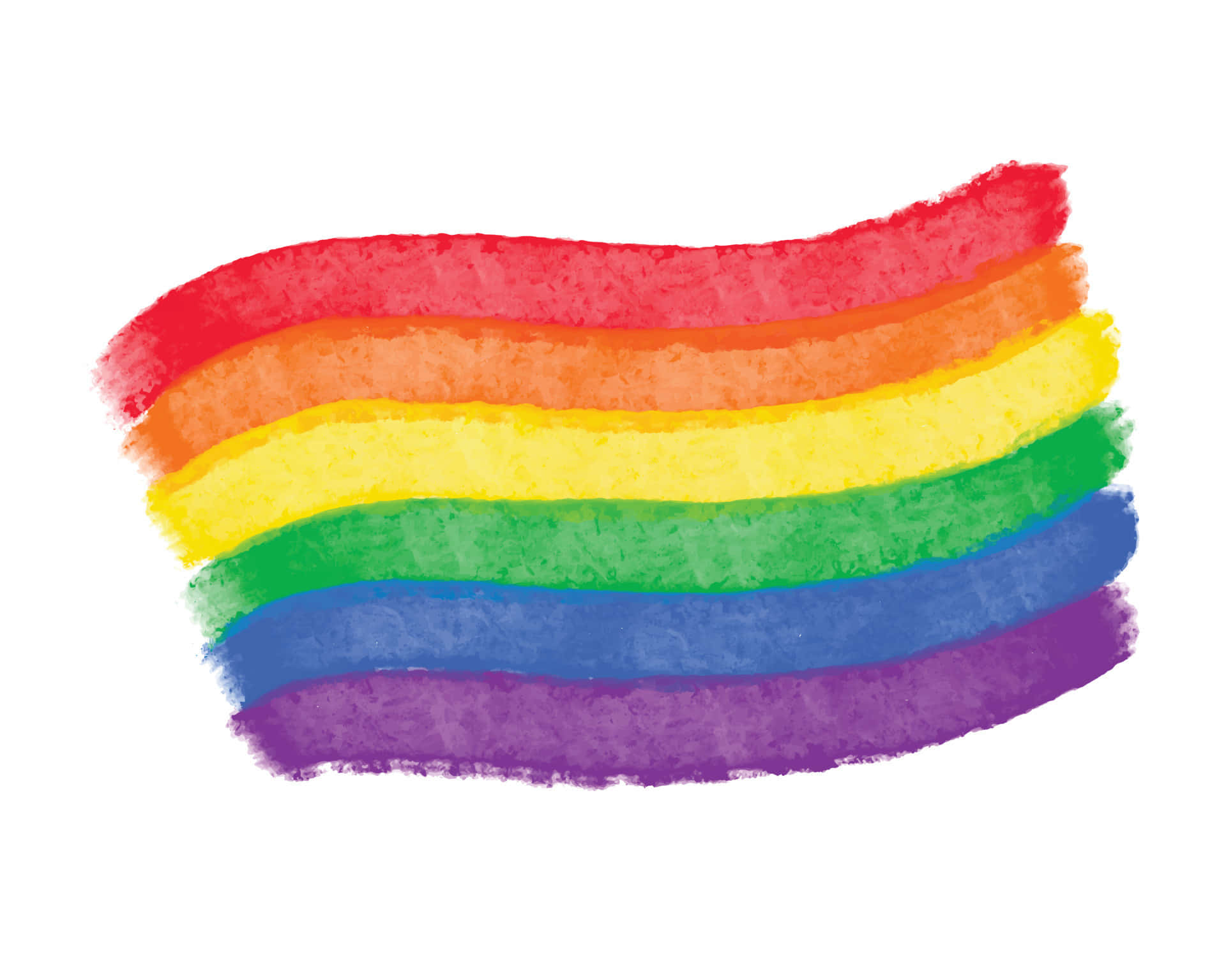 Cute LGBT Flag, rainbow flag, textured watercolor strokes, Full HD Desktop Wallpaper