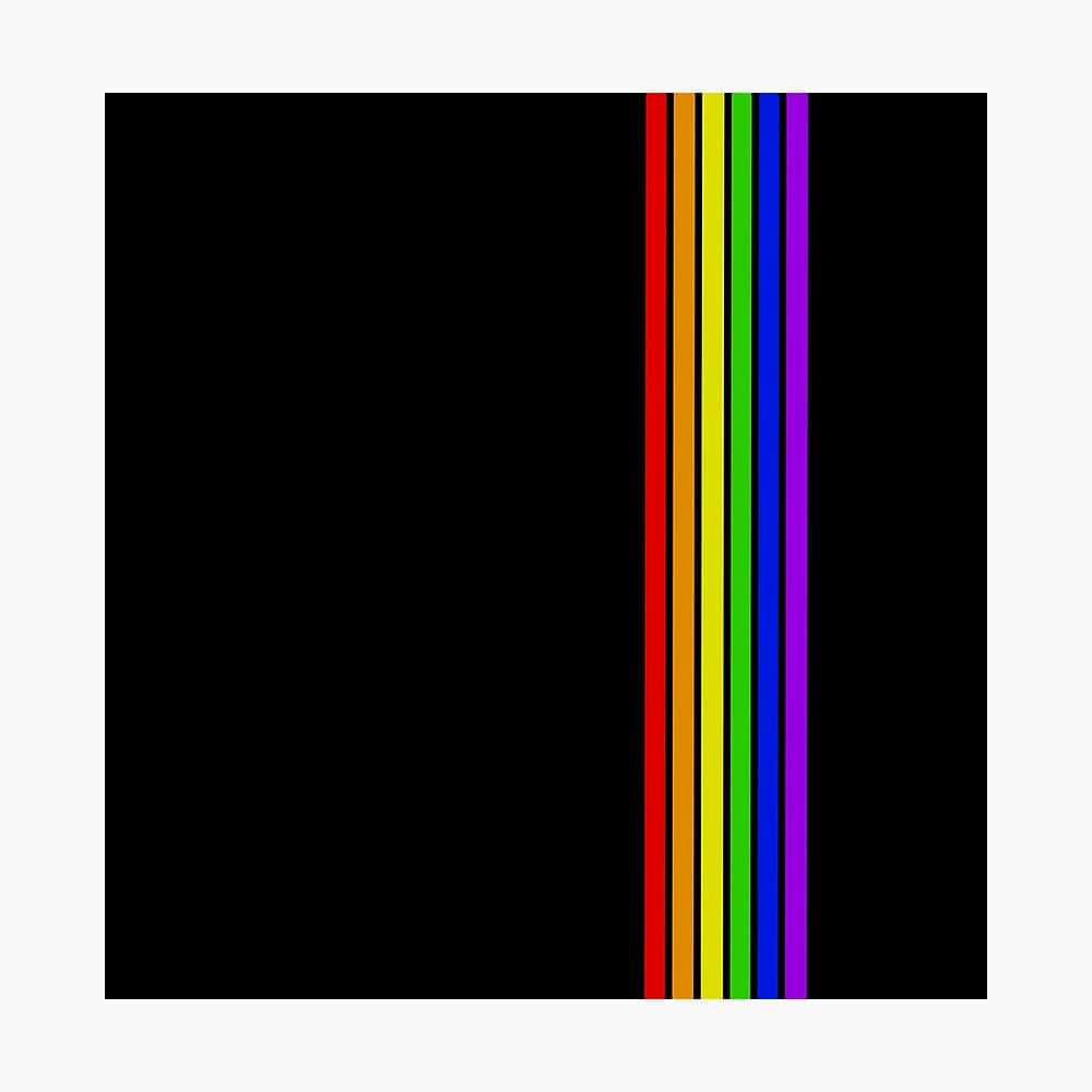 rainbow, black, minimalist geometric pattern, SD Desktop Wallpaper