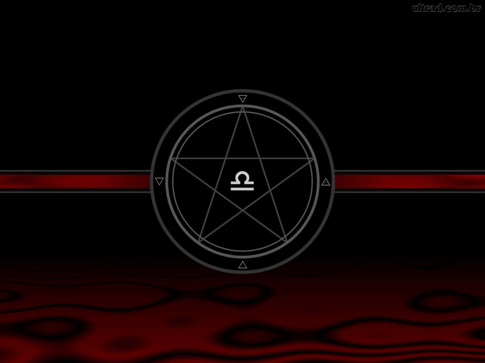 Cute Libra, pentagram, omega symbol, HD Desktop Wallpaper