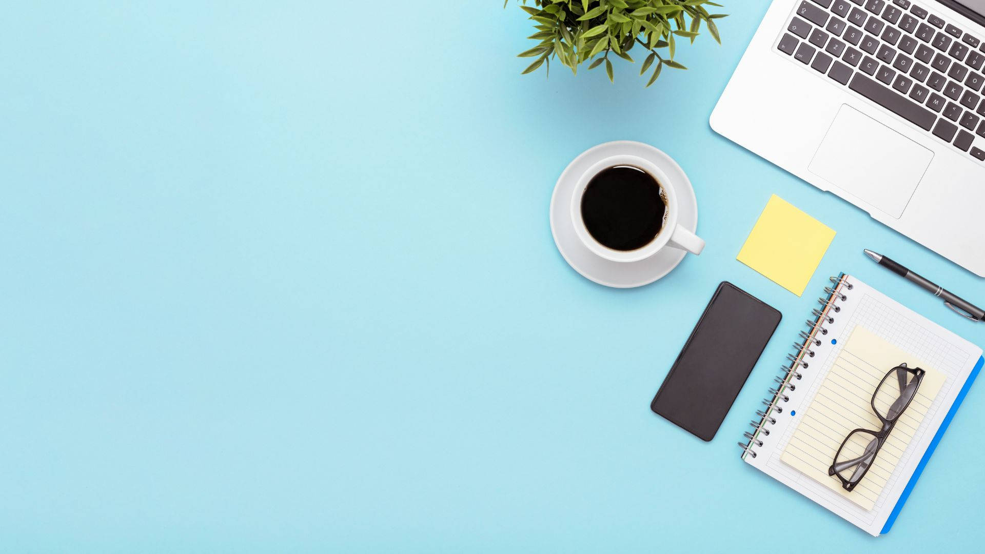 cute light blue, light blue surface, laptop, Full HD Desktop Wallpaper