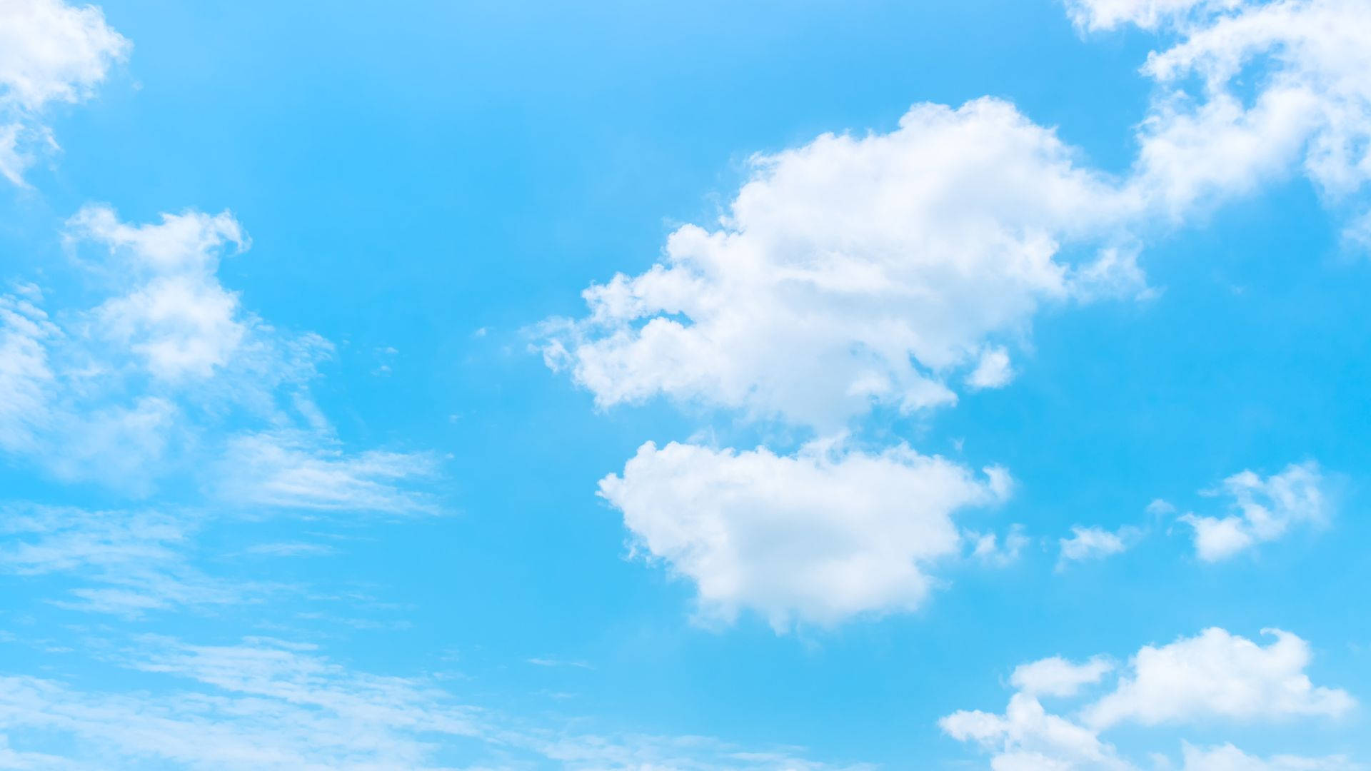 light blue, navy, fluffy white clouds, Full HD Desktop Wallpaper