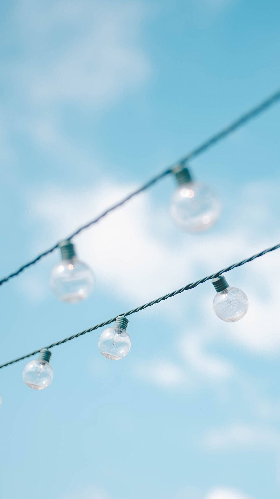 cute light blue, soft blue sky, subtle star patterns, Full HD Phone Wallpaper