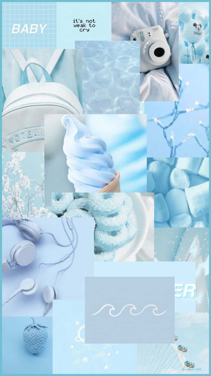 ambient blue light, backpack, ice cream, HD Phone Wallpaper