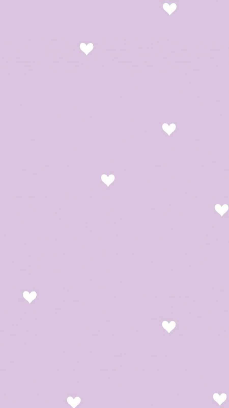 Cute Light Purple, white hearts, soft lavender background, HD Phone Wallpaper