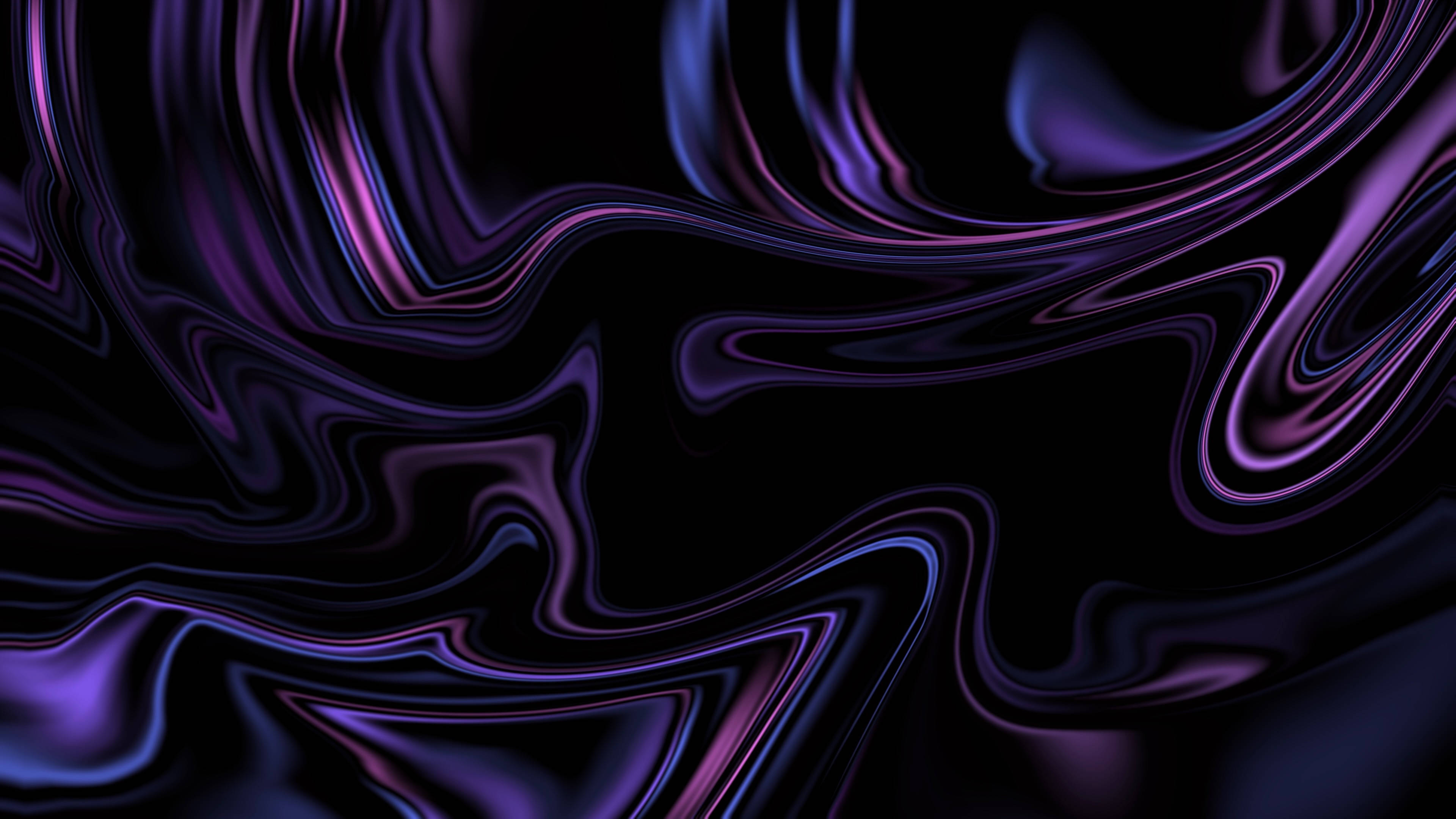 Majestic 4K Purple Swirls, vibrant purple, blue liquid waves, 4K Desktop Wallpaper
