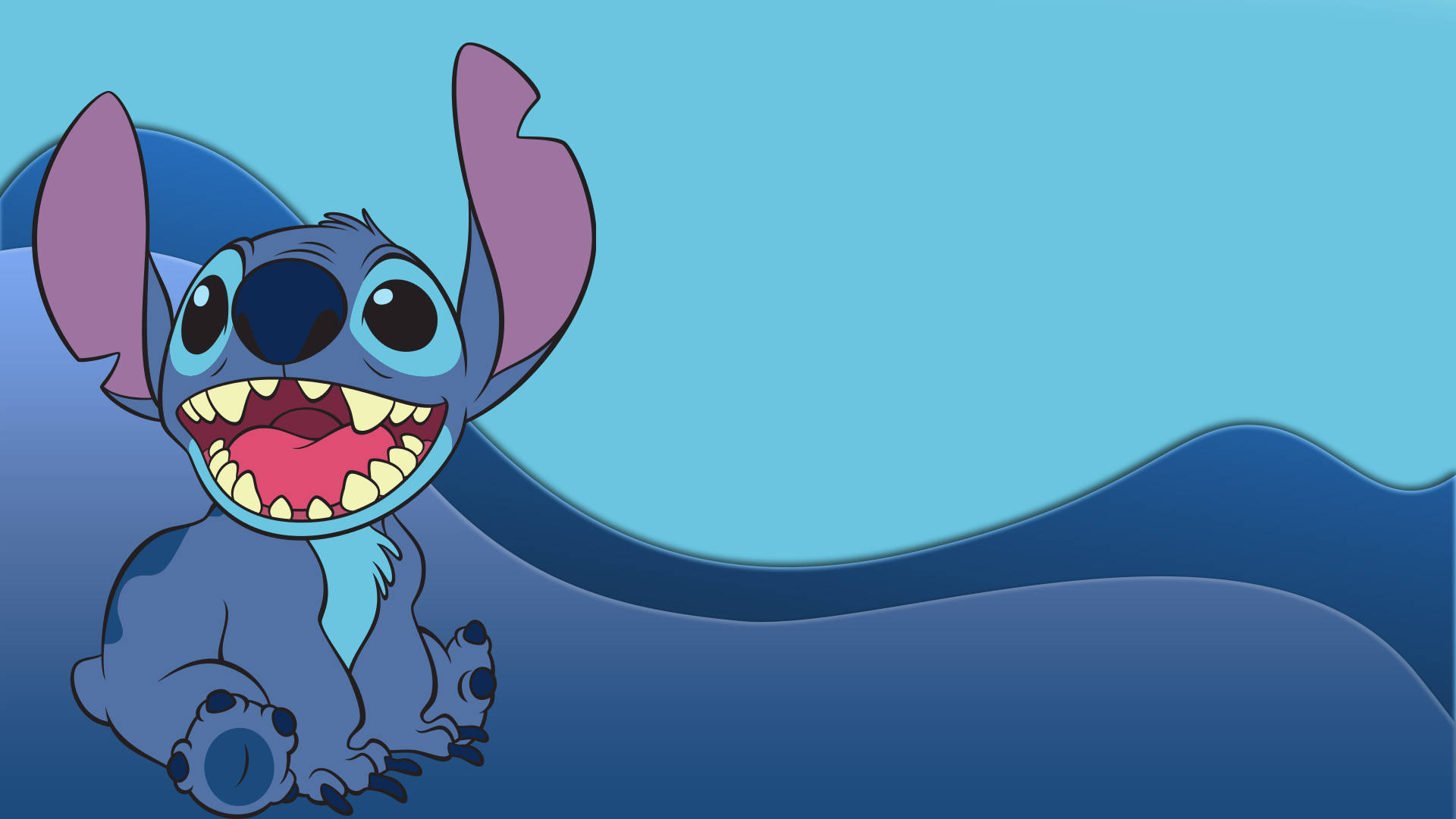 Lilo And Stitch, blue alien, big ears, Full HD Desktop Wallpaper