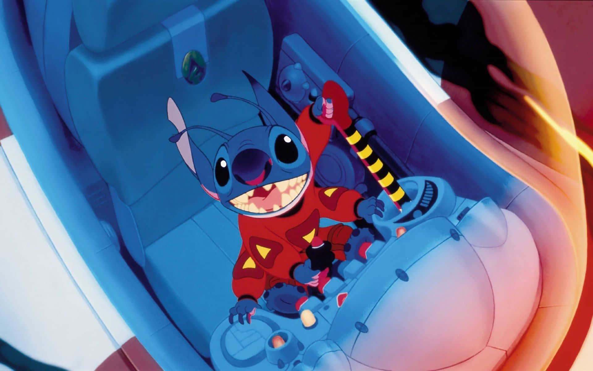 Lilo and Stitch, Stitch, spaceship, Full HD Desktop Wallpaper