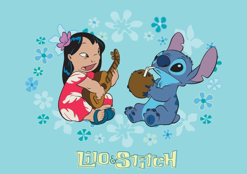 Lilo, Stitch, ukulele, SD Desktop Wallpaper