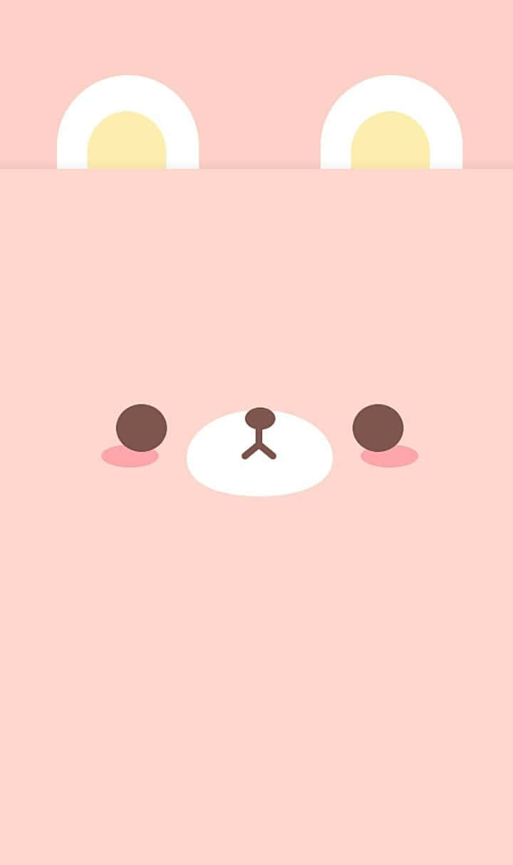 cute lock screen, bear ears eyes, pink horizon, SD Phone Wallpaper