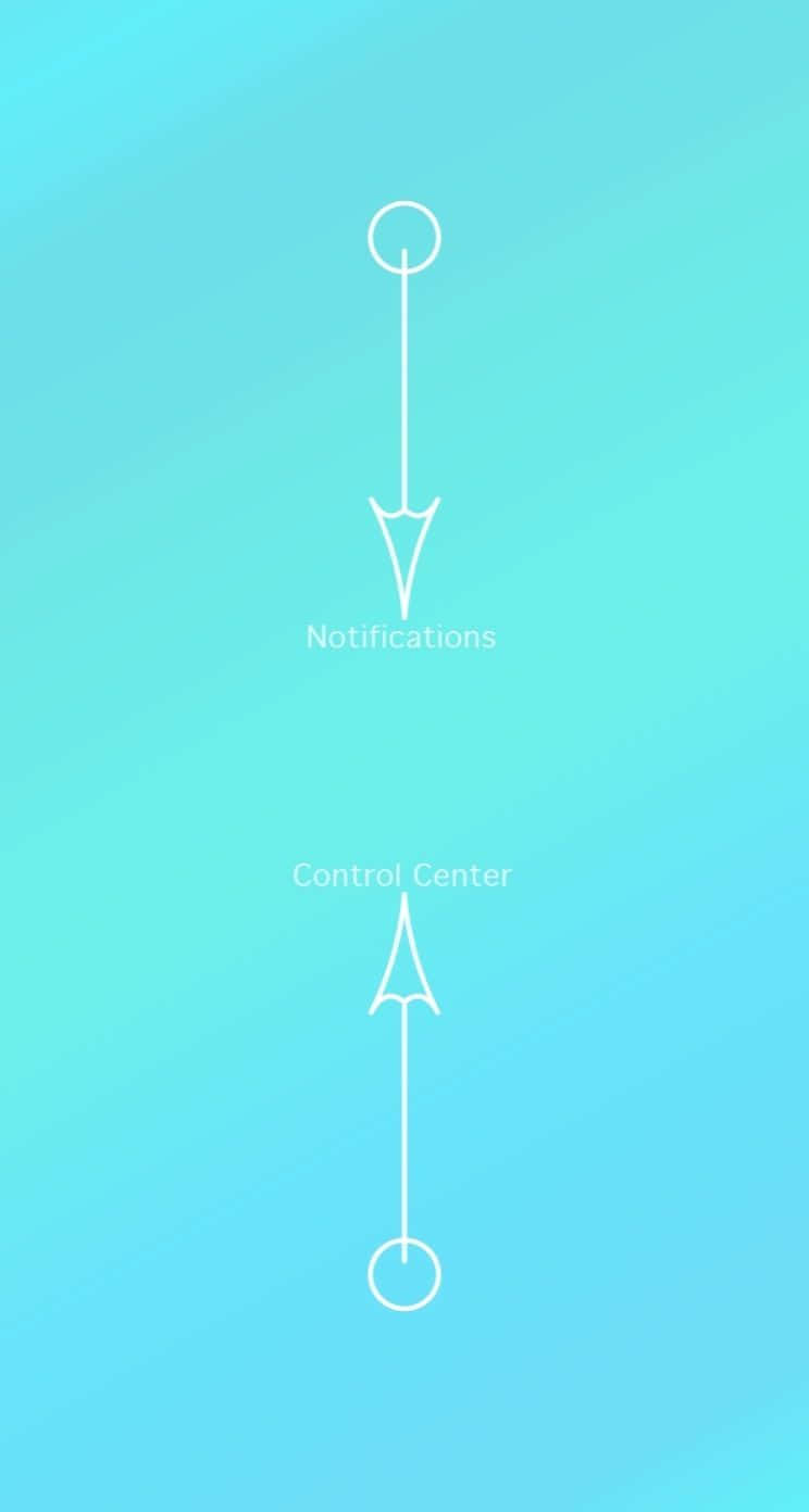 cute lock screen, white arrows, soft cyan gradient background, HD Phone Wallpaper