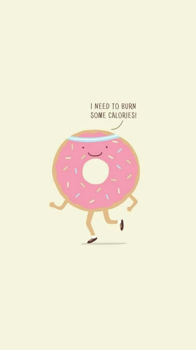 Cute Lock Screen, pink-frosted donut, sprinkles, SD Phone Wallpaper