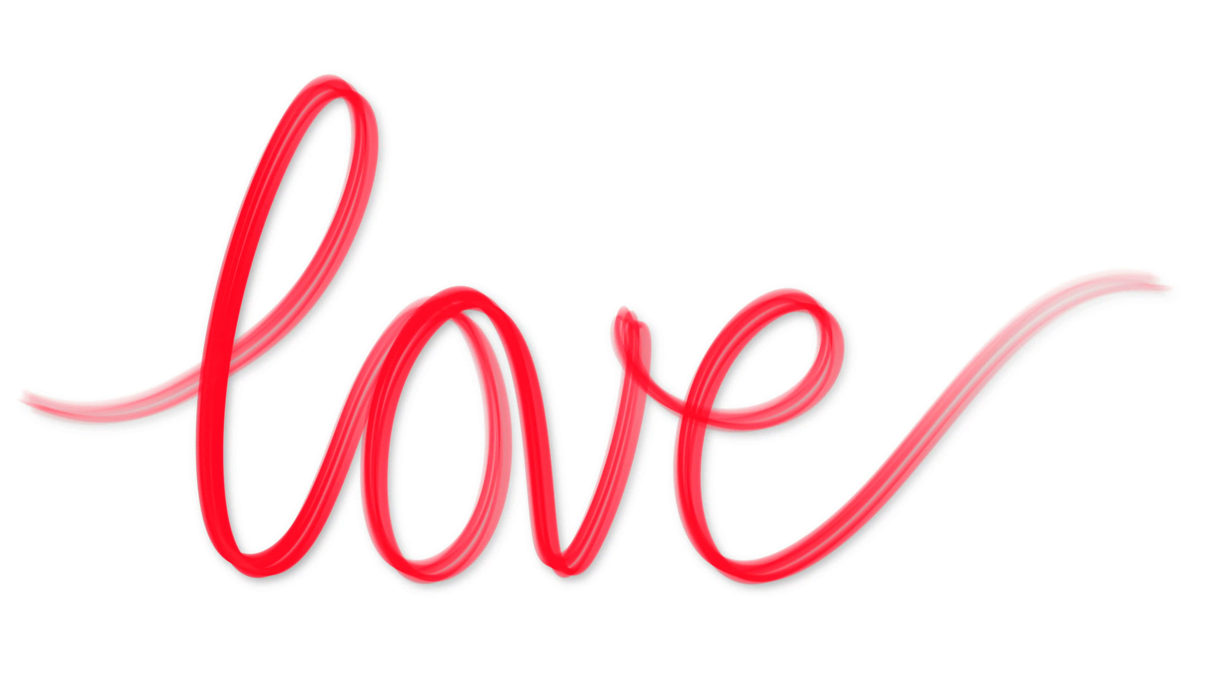 3D Love Hearts, red, blue, 4K Desktop Wallpaper