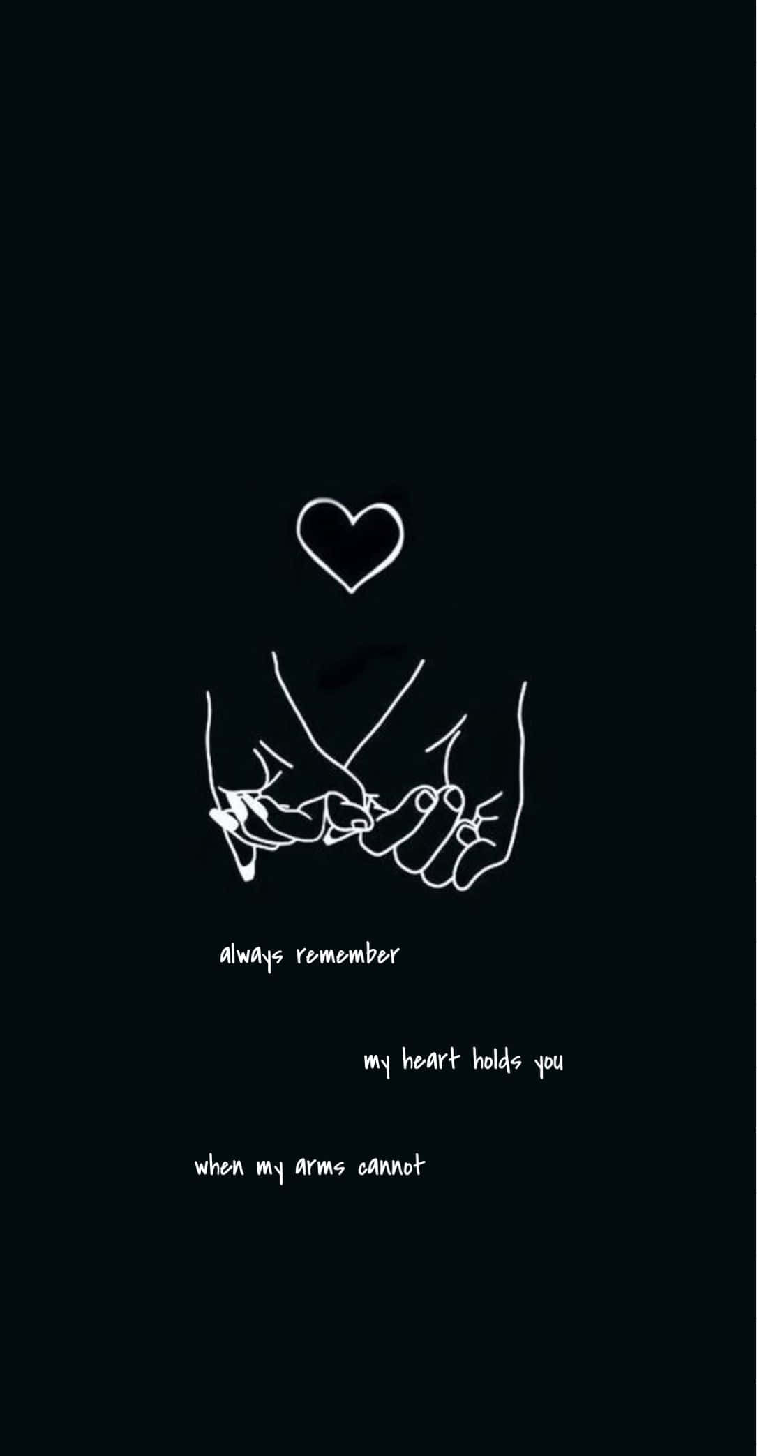 white line art, black background, heart, Full HD Phone Wallpaper