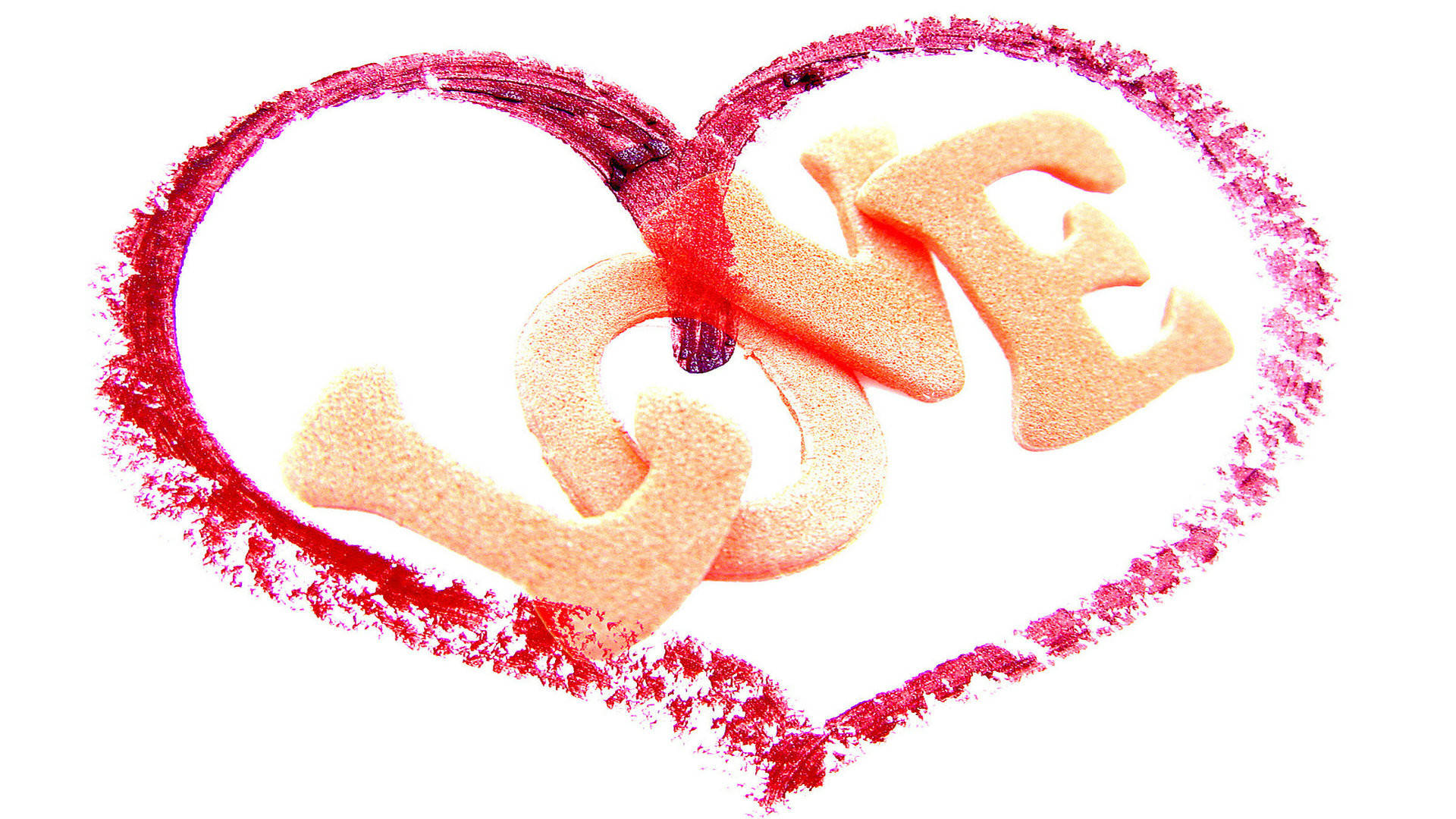 Cute Love, red heart, LOVE, Full HD Desktop Wallpaper