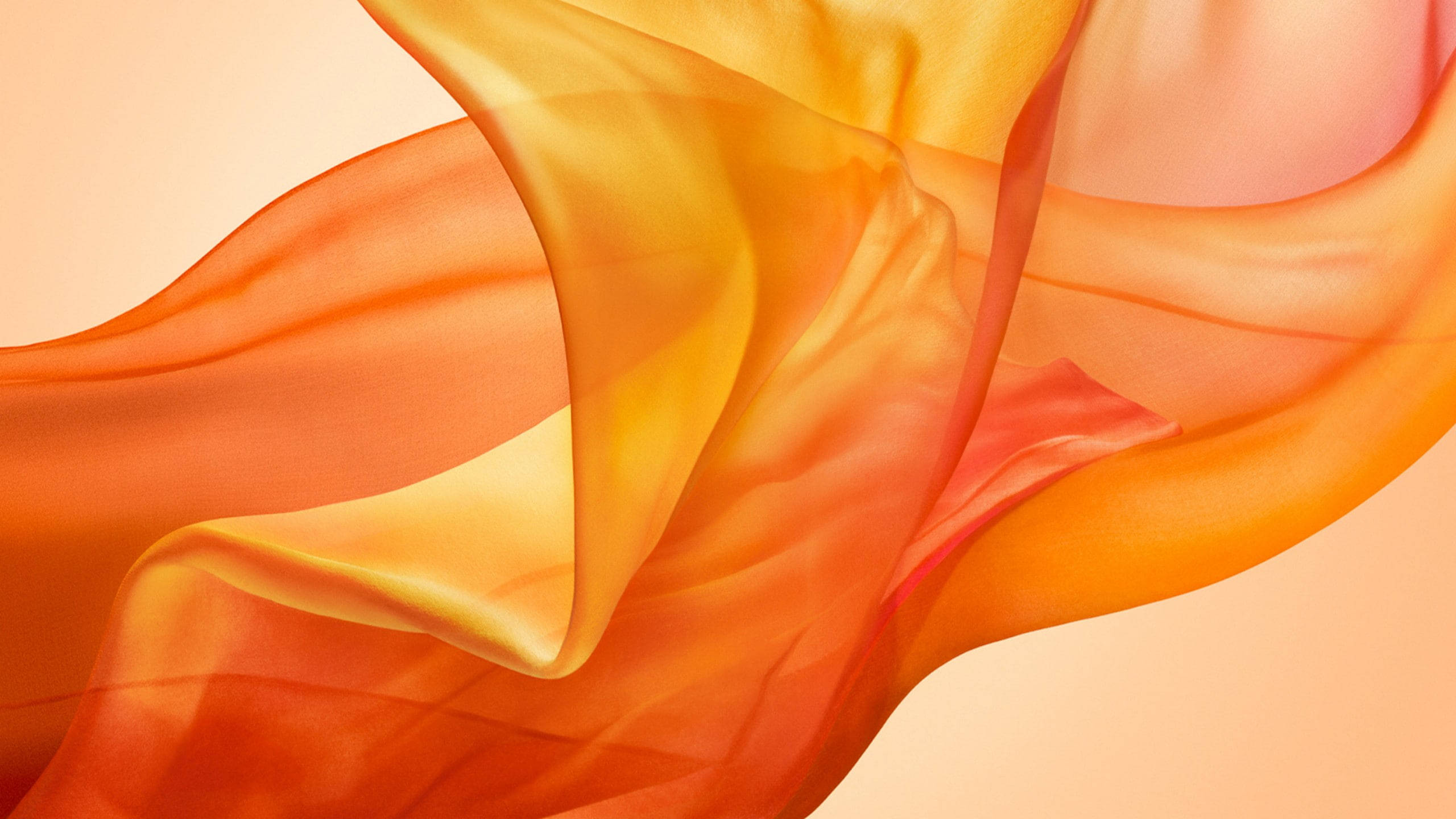 Orange Macbook Air, vibrant orange, yellow fabric, 2K Desktop Wallpaper