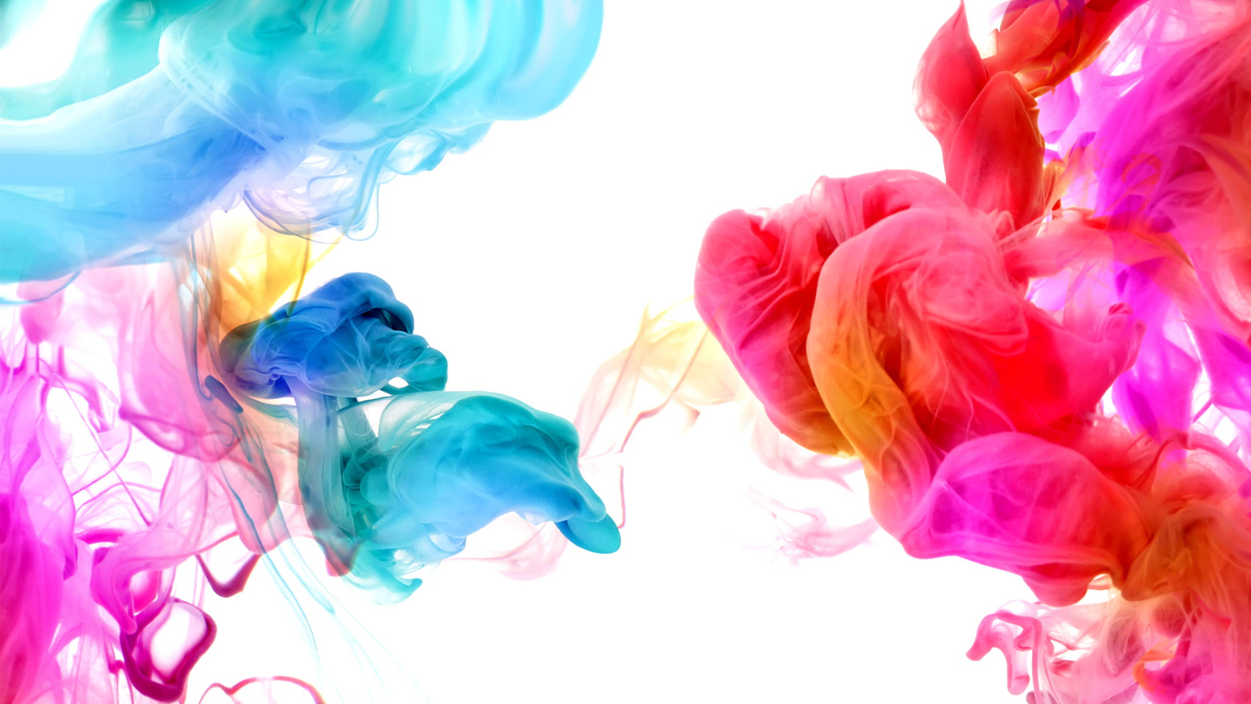 Watercolor Mix Macbook Air, electric blues, pinks, 2K Desktop Wallpaper