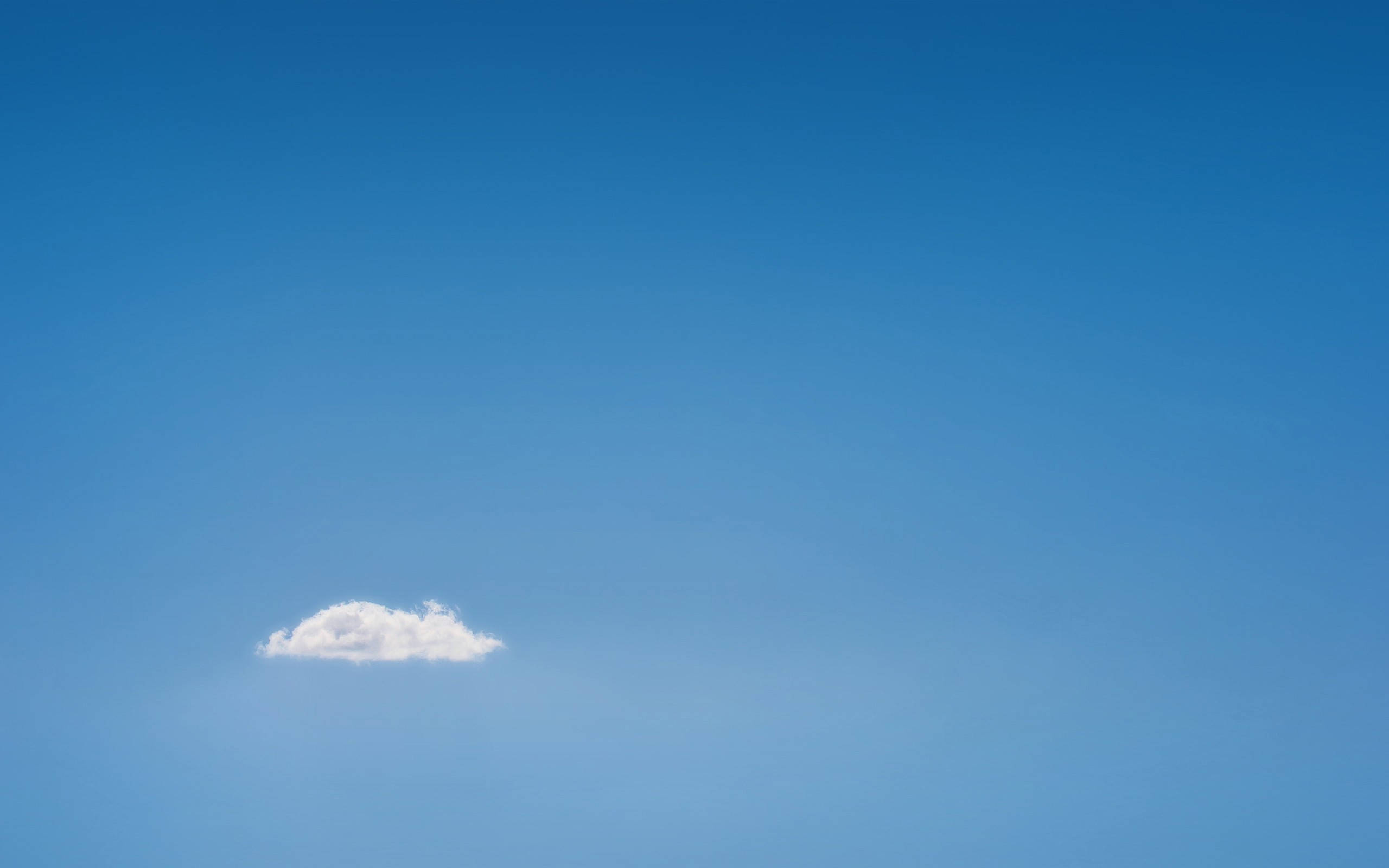 MacBook Air, lonely cloud, fluffy white cloud, 2K Desktop Wallpaper