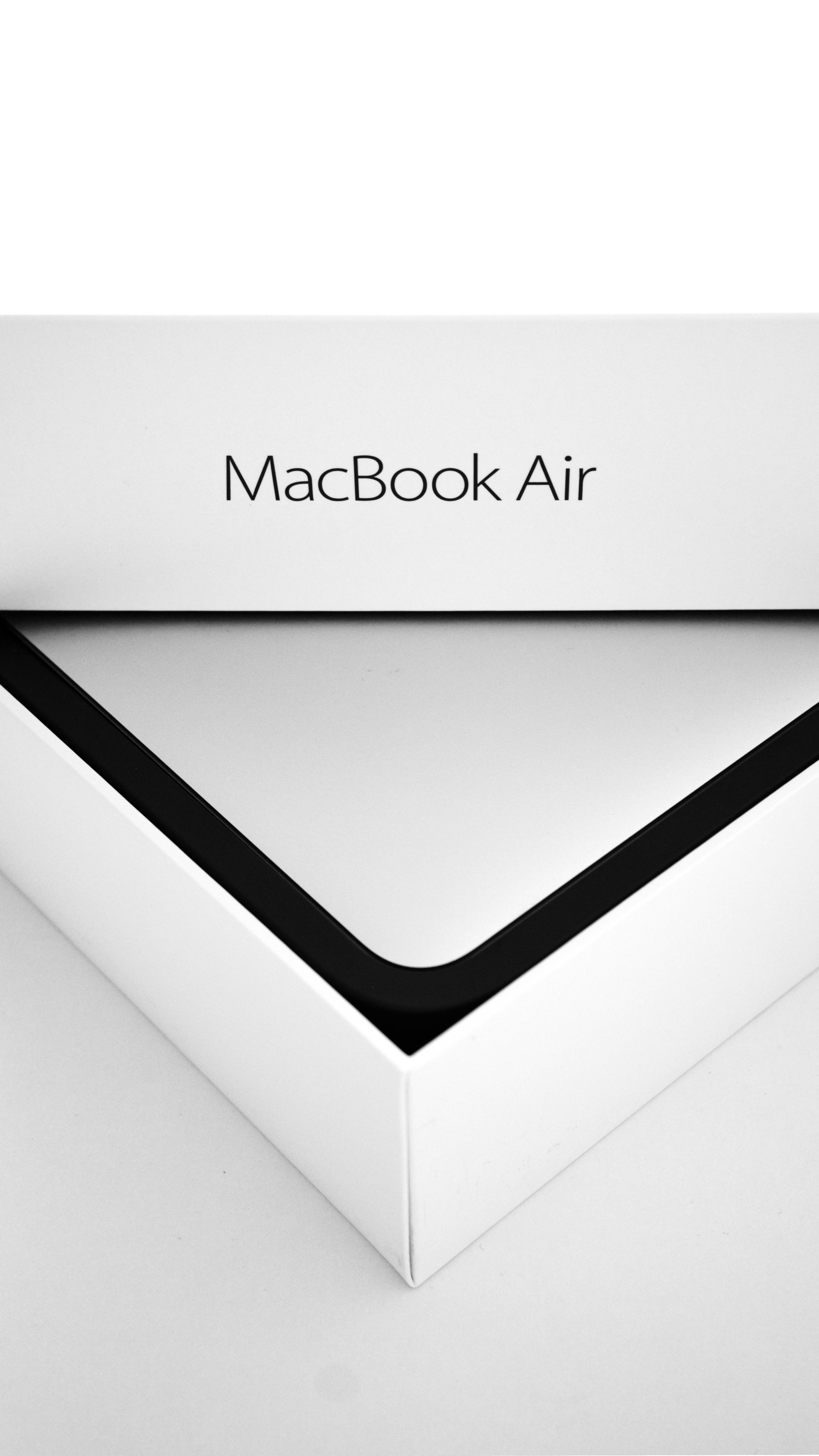 MacBook Air 2020, white, black trim, 5K Phone Wallpaper