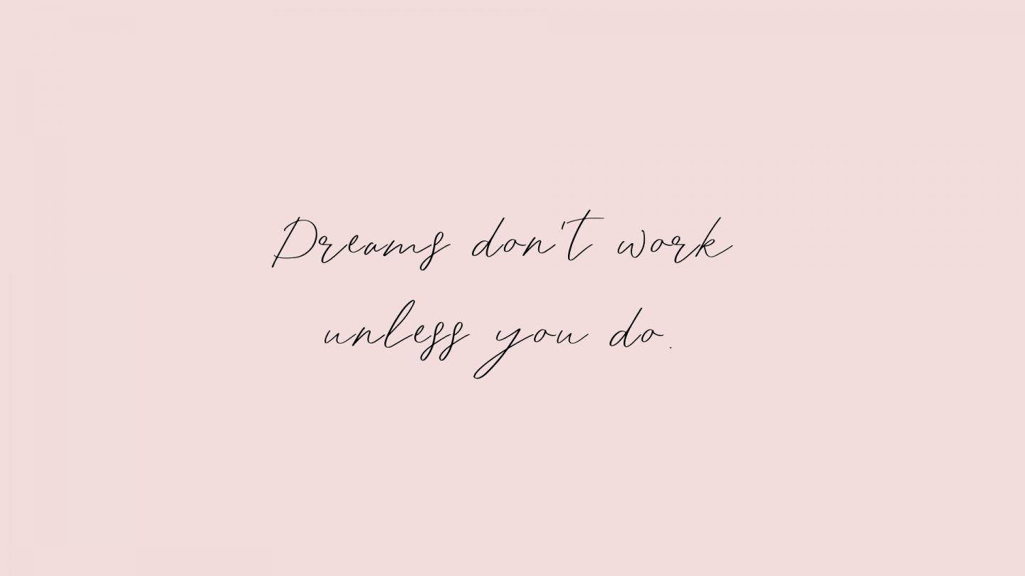 Cute Macbook Pro, pastel pink, black cursive text, HD Desktop Wallpaper