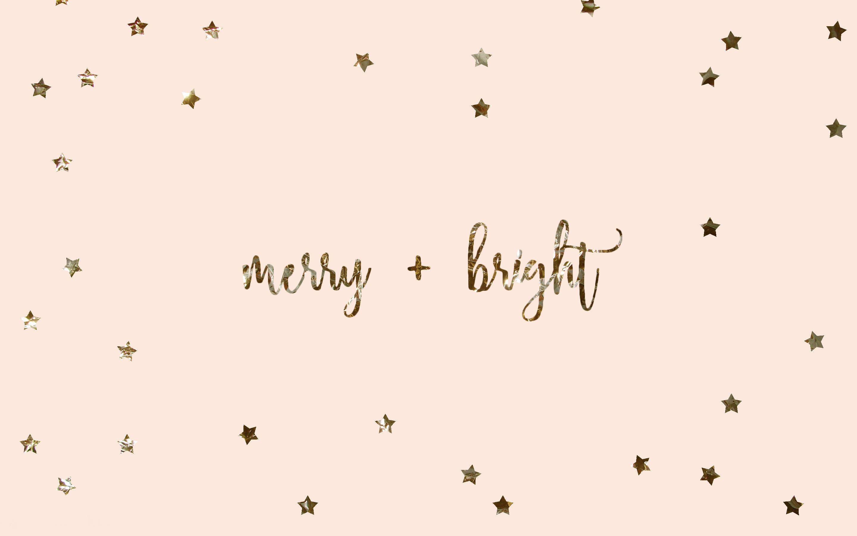 MacBook Pro, golden stars, glittery text, 2K Desktop Wallpaper