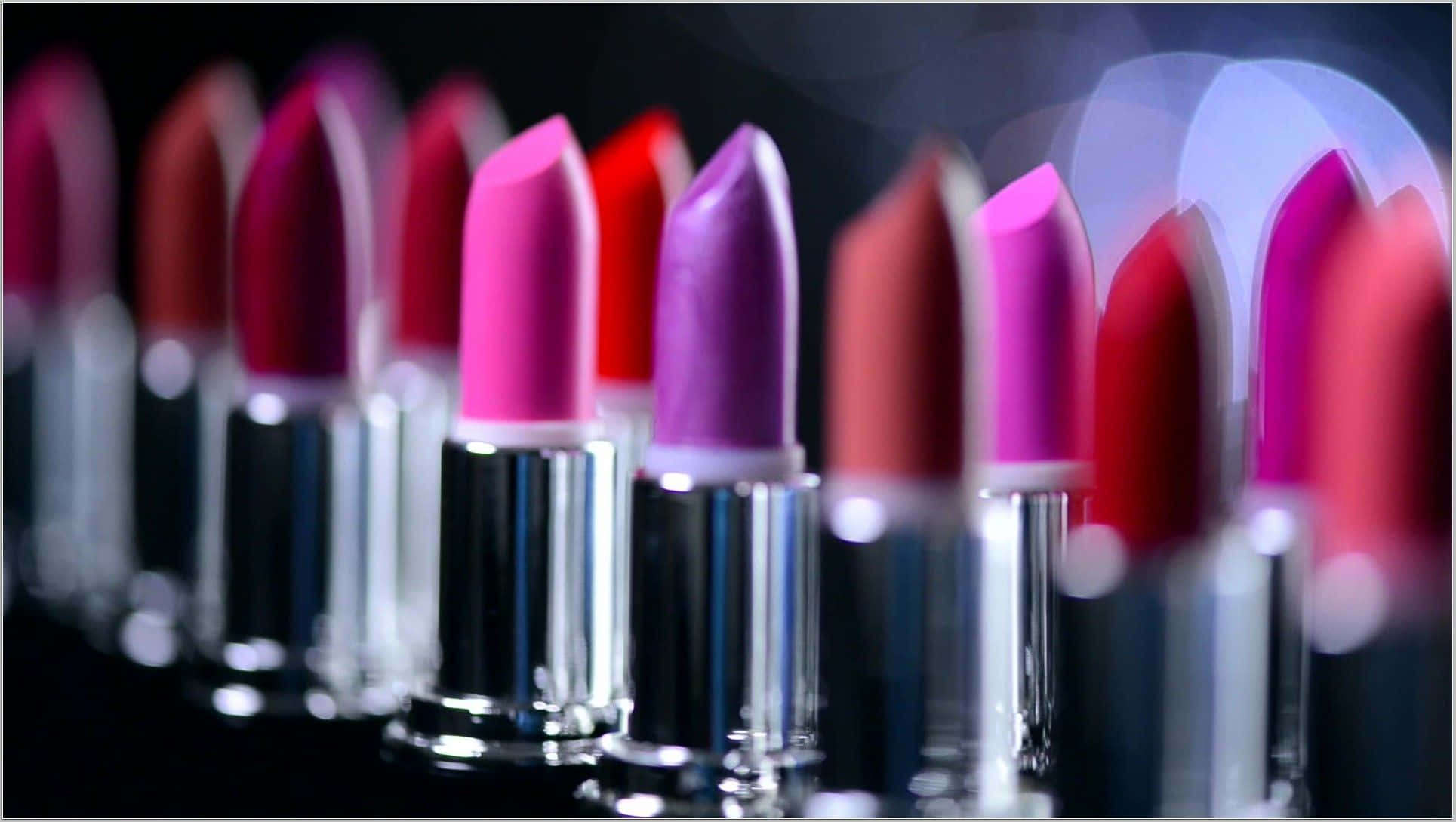 cute makeup, metallic tubes, dark background, Full HD Desktop Wallpaper