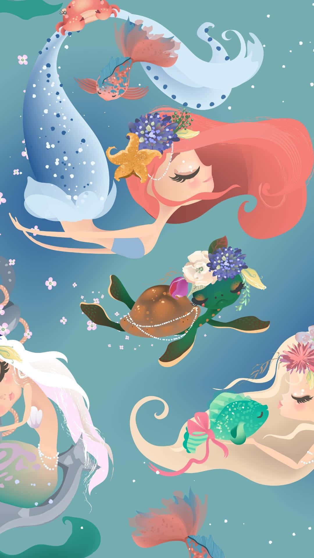 Cute Mermaid, mermaids, sea creatures, Full HD Phone Wallpaper