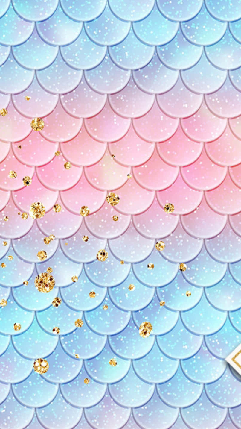 cute mermaid, pastel blue, pink mermaid scales, HD Phone Wallpaper