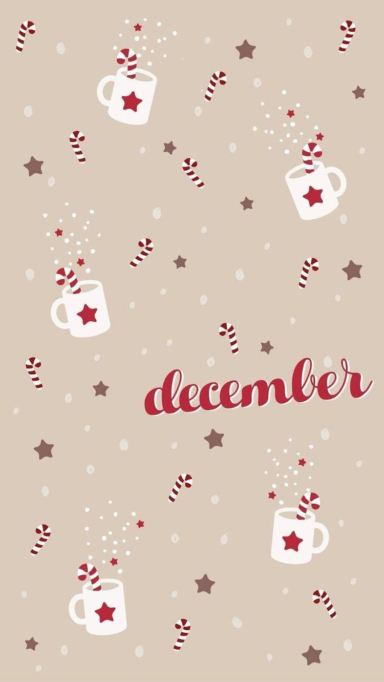 December, cute christmas, beige wallpaper, HD Phone Wallpaper