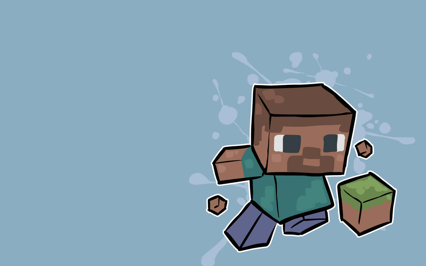 Cute Minecraft, green shirt, purple pants, HD Desktop Wallpaper