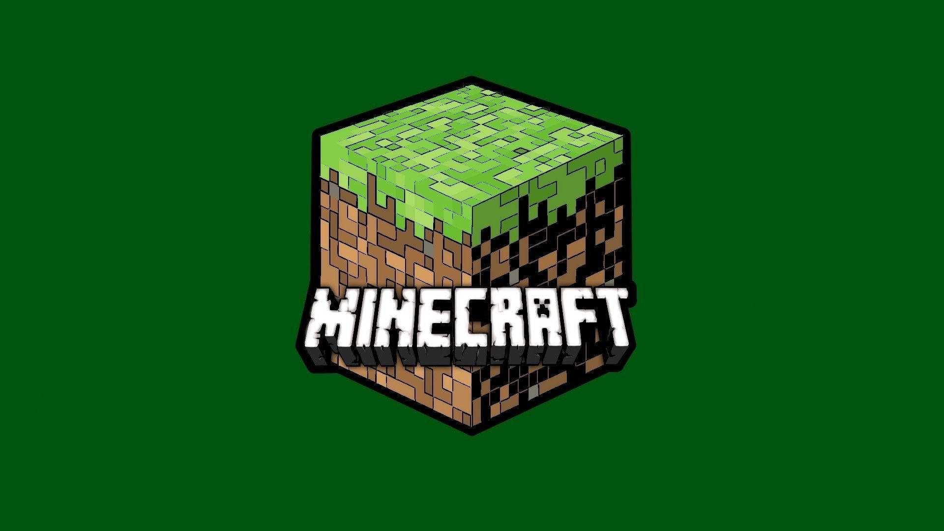 Cute Minecraft, pixelated Minecraft block, grass, Full HD Desktop Wallpaper
