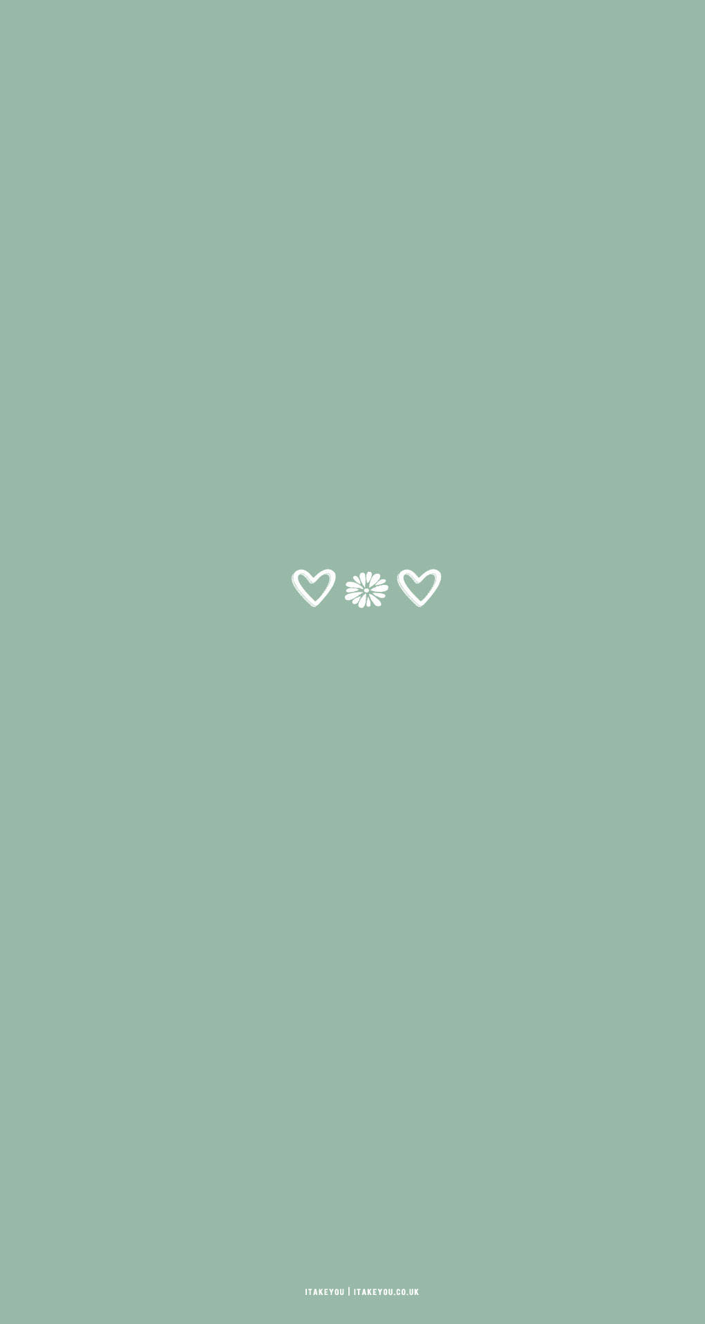 Cute Minimalist, mint green, white hearts, HD Phone Wallpaper