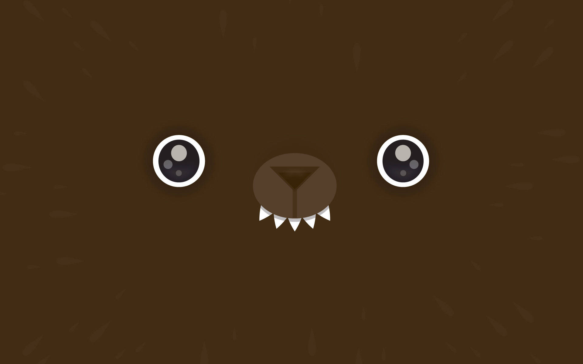 Cute Minimalist Bear, minimalist cartoon bear face, big round eyes, Full HD Desktop Wallpaper