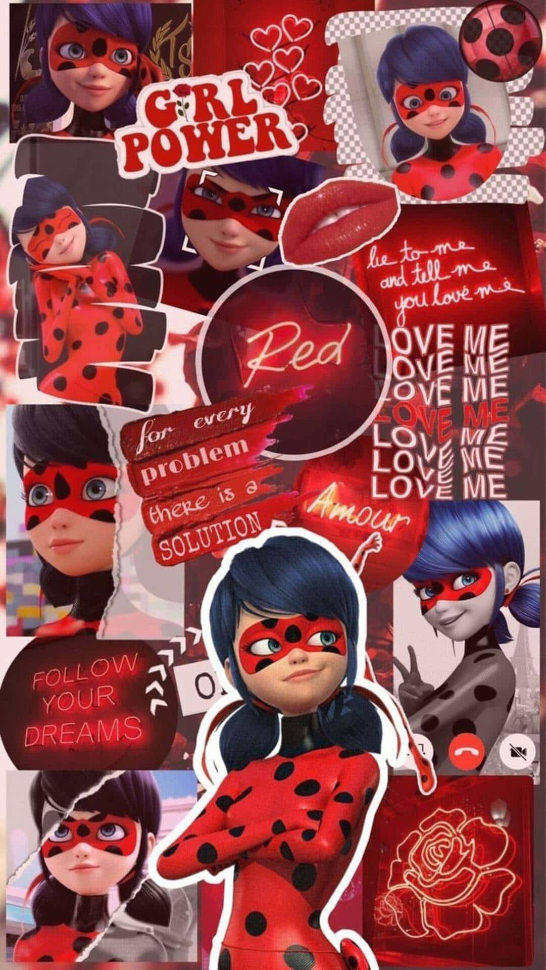 Cute Miraculous Ladybug, Ladybug, red hearts, Full HD Phone Wallpaper