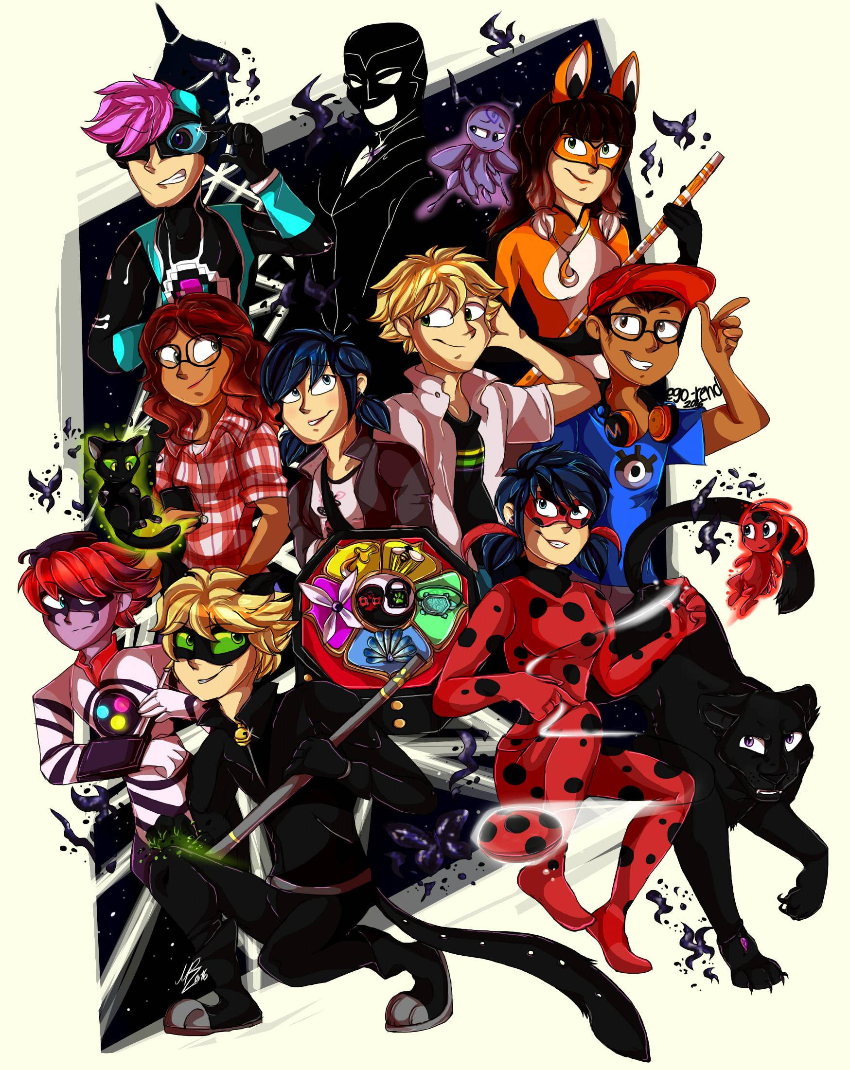 Miraculous Ladybug, Ladybug, friends, Full HD Phone Wallpaper