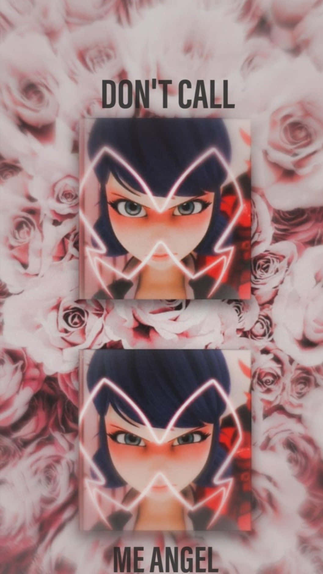 Cute Miraculous Ladybug, Don't Call me Angel, glowing white lightning outlines, HD Phone Wallpaper