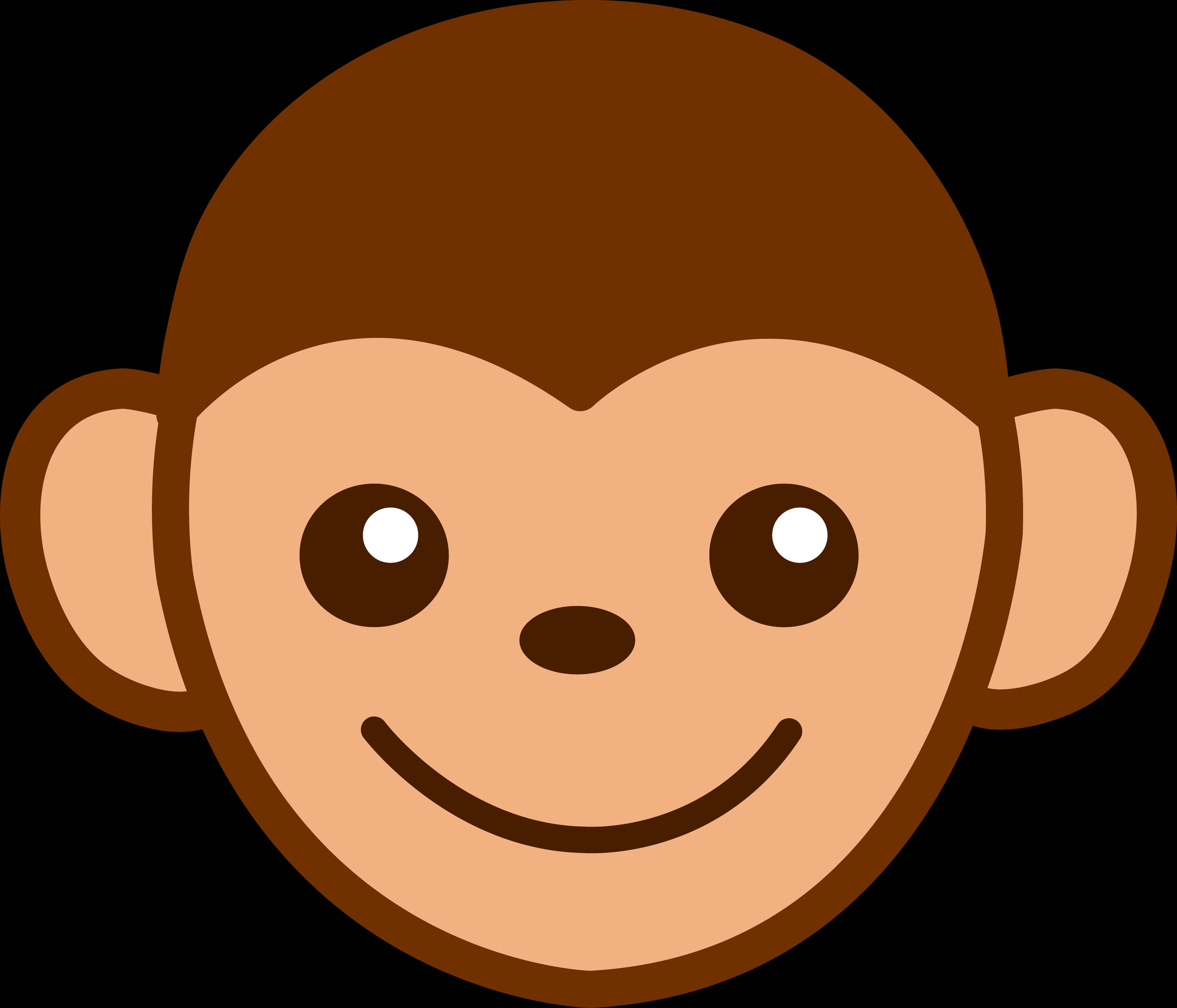 Cute Monkey, cartoon monkey face, big eyes, 4K Desktop Wallpaper