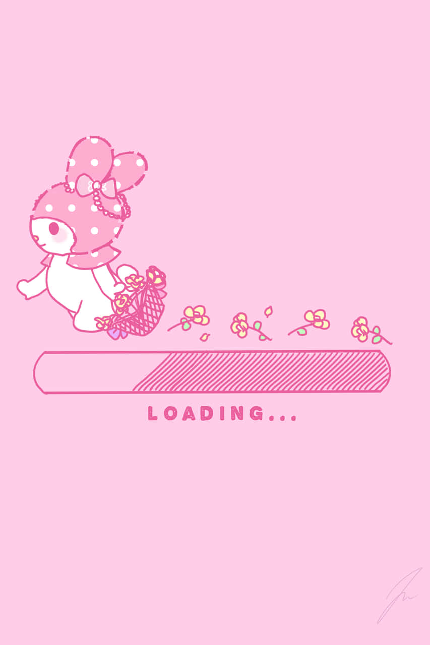 Cute My Melody, pink bunny character, polka dot bow, HD Phone Wallpaper